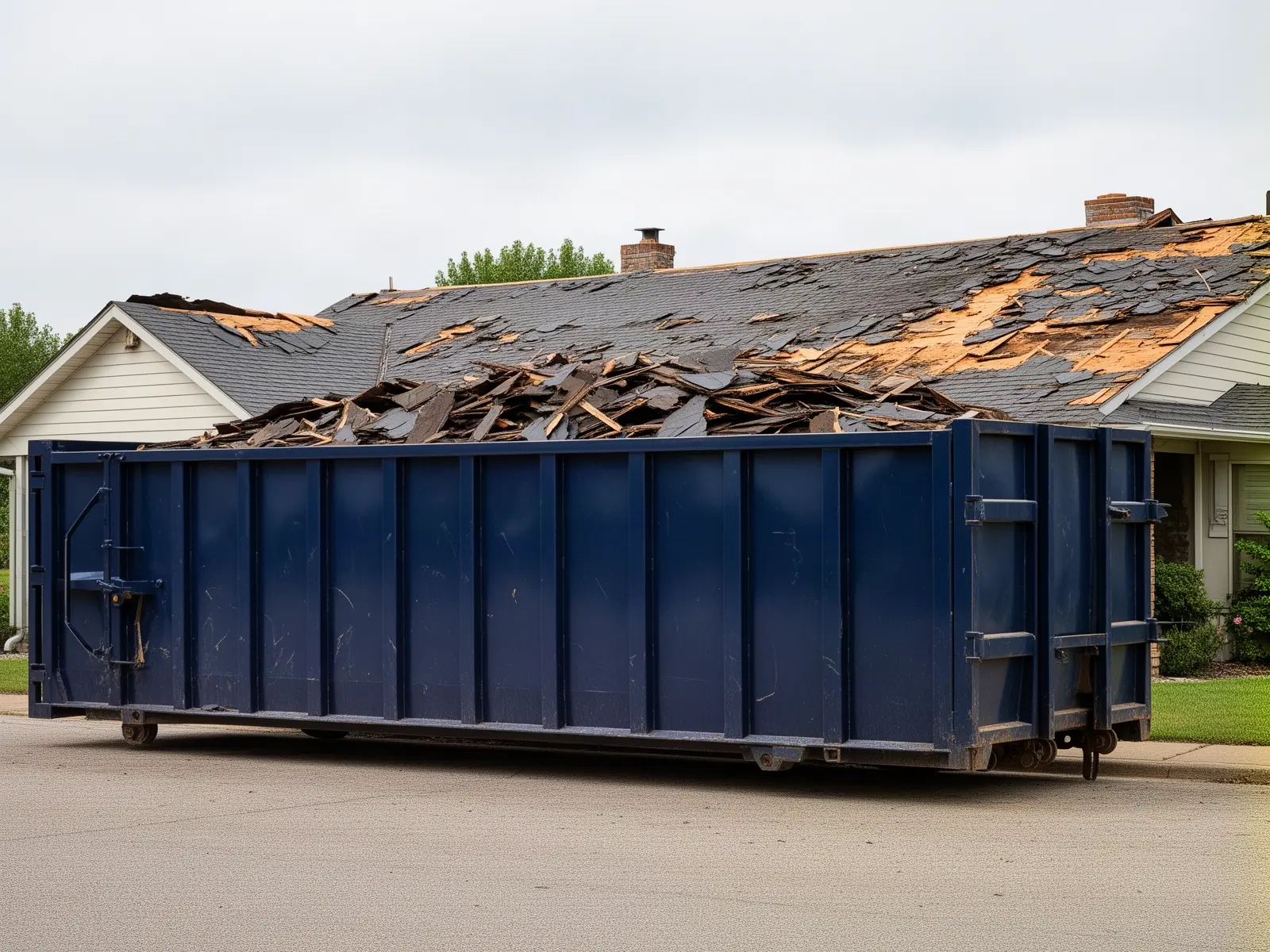 Roll-off dumpster from Red Mill Dumpster Rental in Chattanooga, TN
